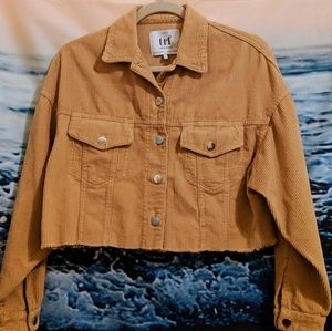 zara cropped corduroy jacket